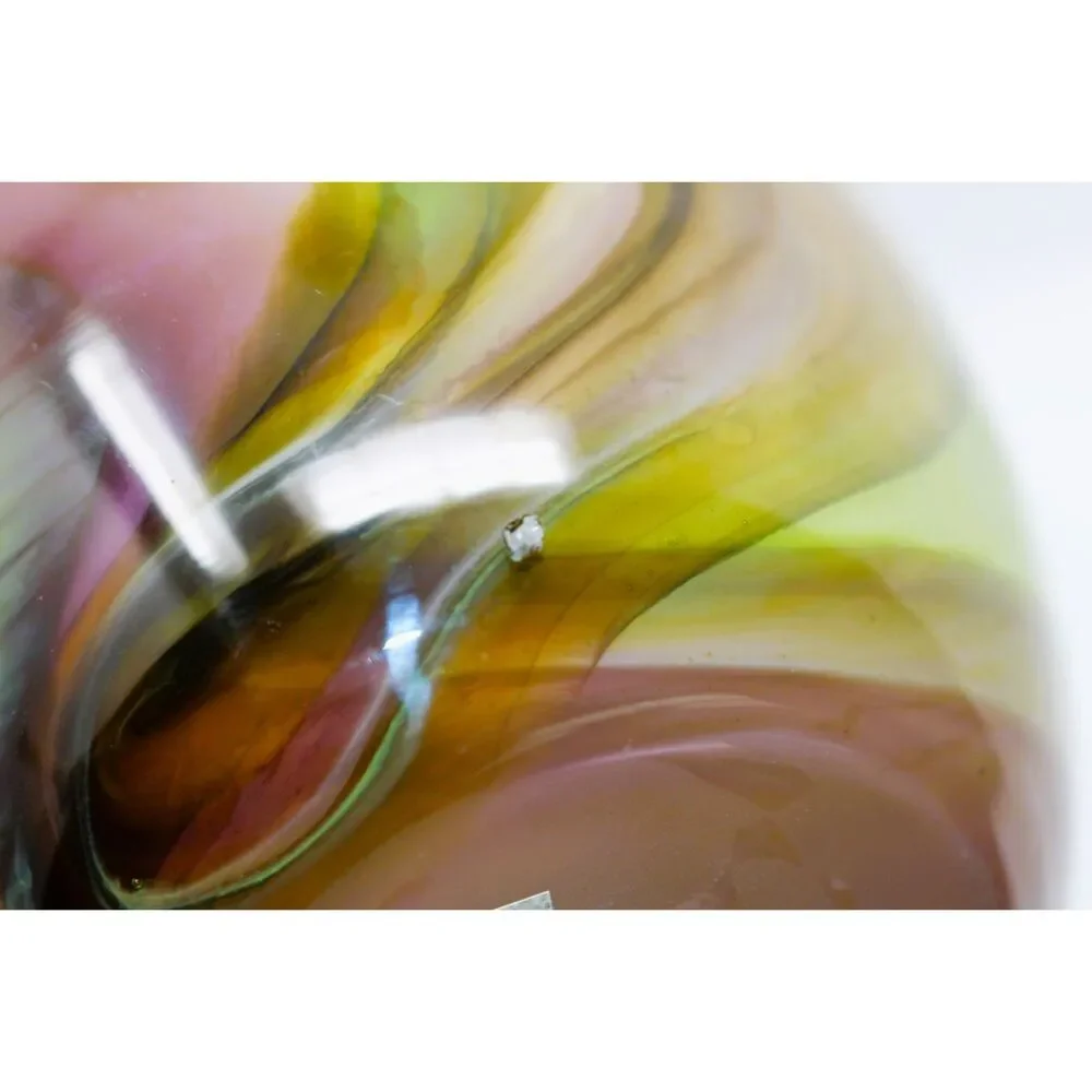 EUC With Tags! ~ HD Designs Oblong Borneo Glass Swirl Vase 12